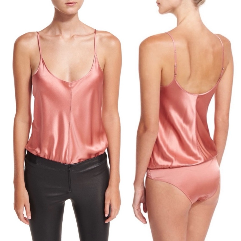 ALEXANDER WANG Blush Silk Camisole Spaghetti Strap Tank Blouse \\ 6